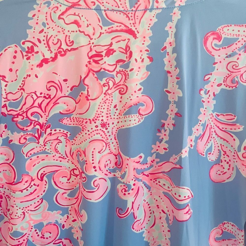 Lilly Pulitzer Pink Graphic 3/4 Sleeve Tunic - Picture 6 of 8